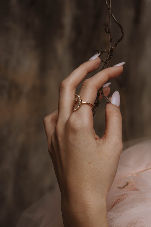 Bague Lune et étoile