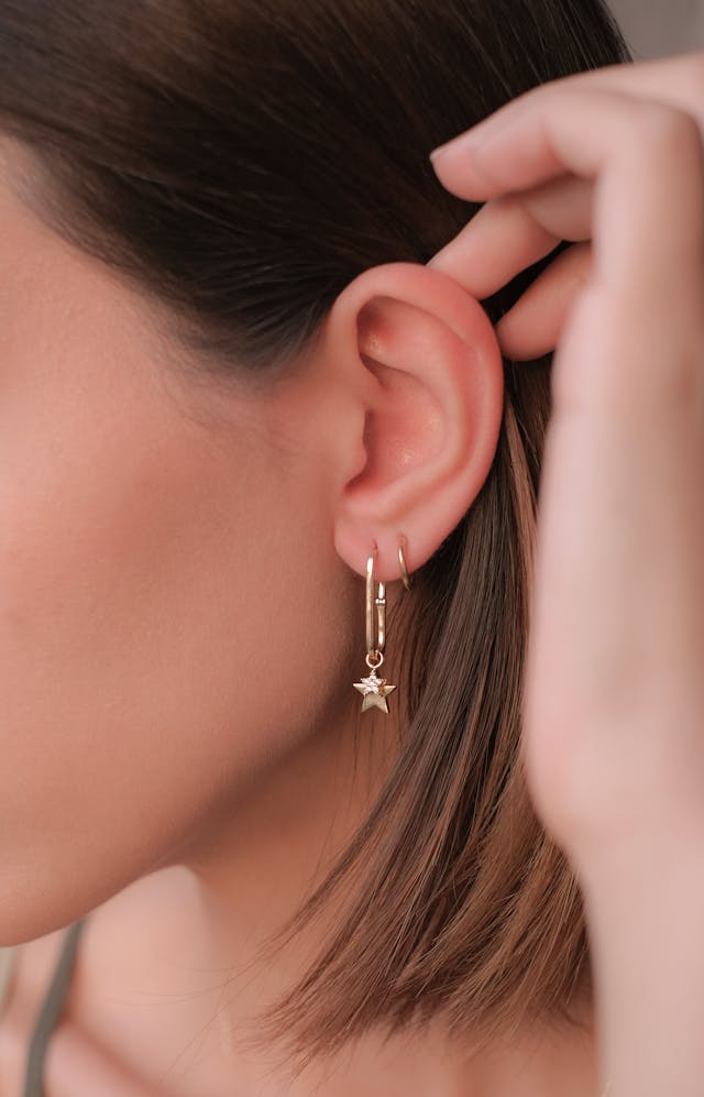 Boucles d'oreilles Lune et étoile