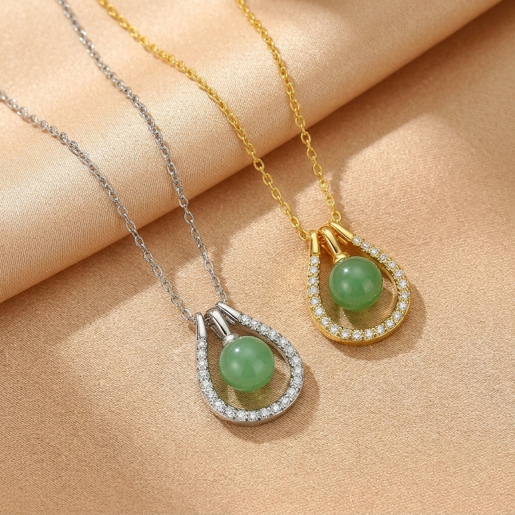 Collier Jade Néphrite – Rêve d’Eau, Argent