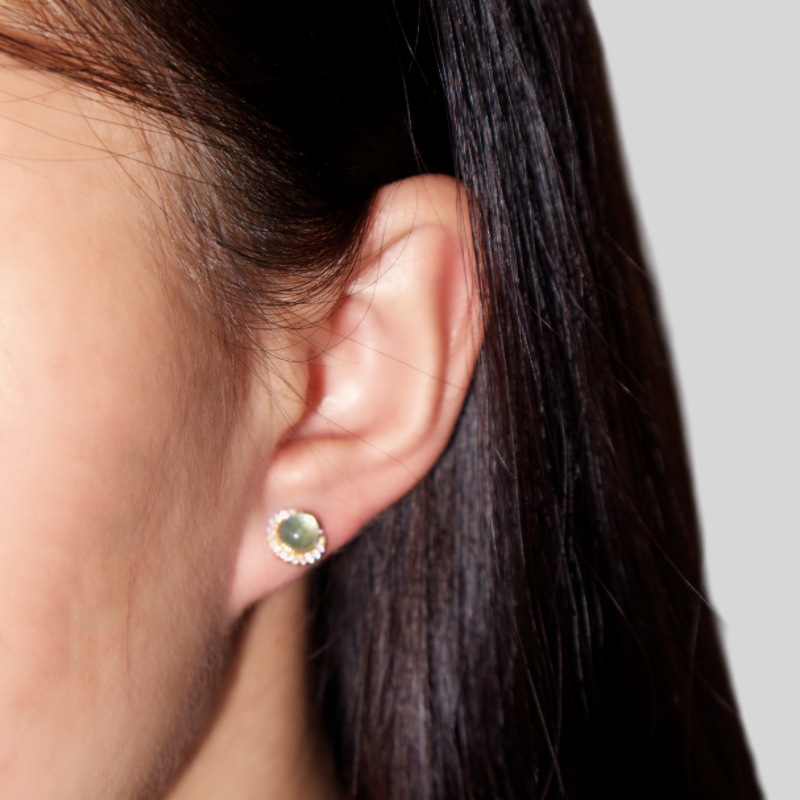 Boucles d'oreilles Aigue marine – Éclat Céleste, Argent Plaqué Or