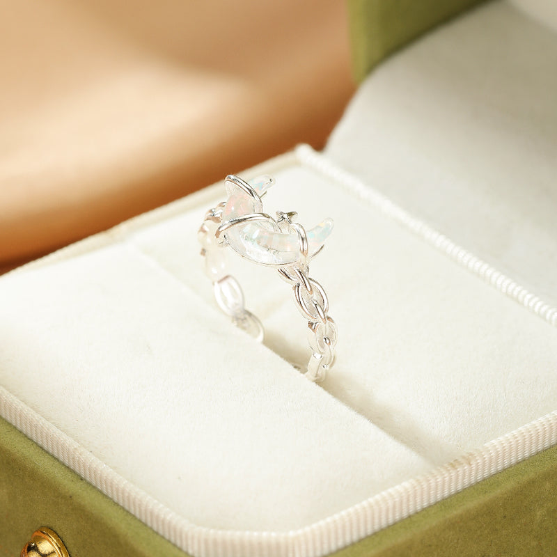 Bague Pierre de Lune – Secret de Lune, Argent 925
