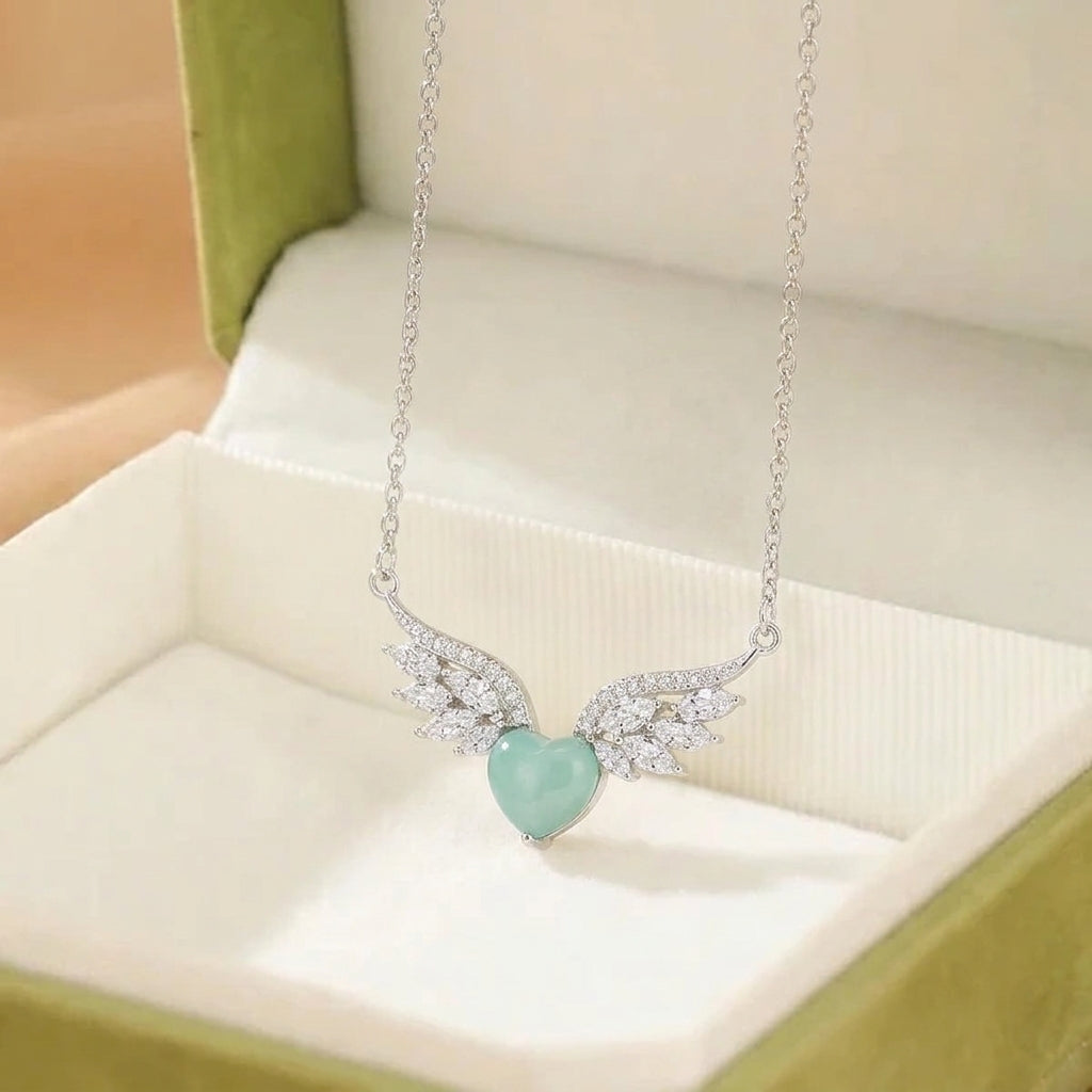 Collier Jadeïte – Ailes Célestes, Argent