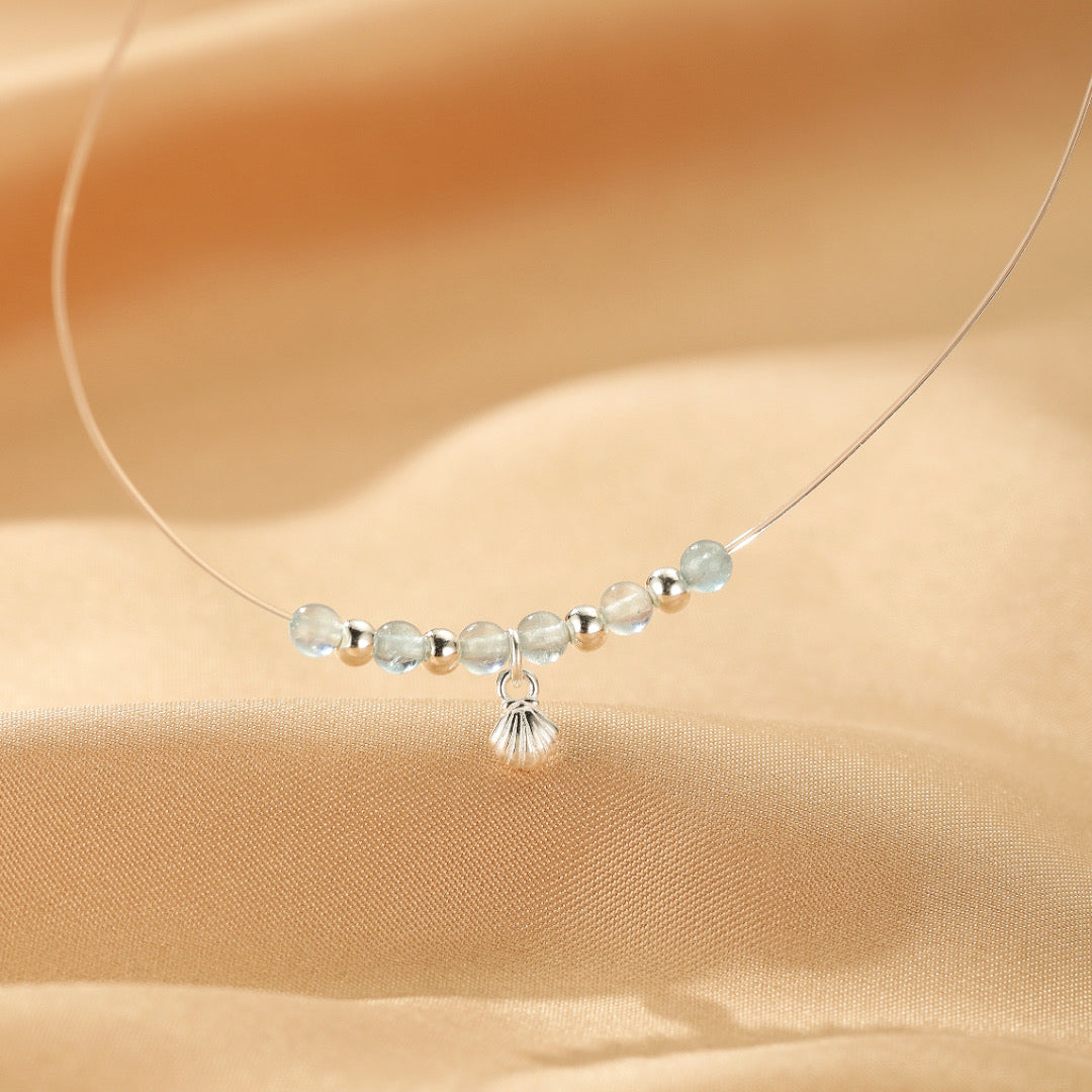 Collier Flottant Aigue-marine – Marin Joyeux, Argent