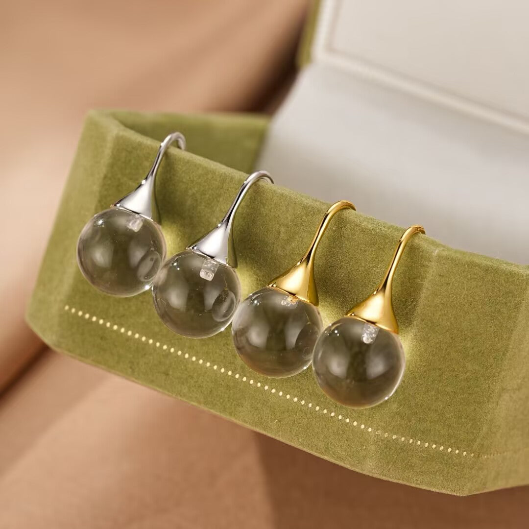 Boucles d'Oreilles Cristal de Roche – Lumière Pure, Argent