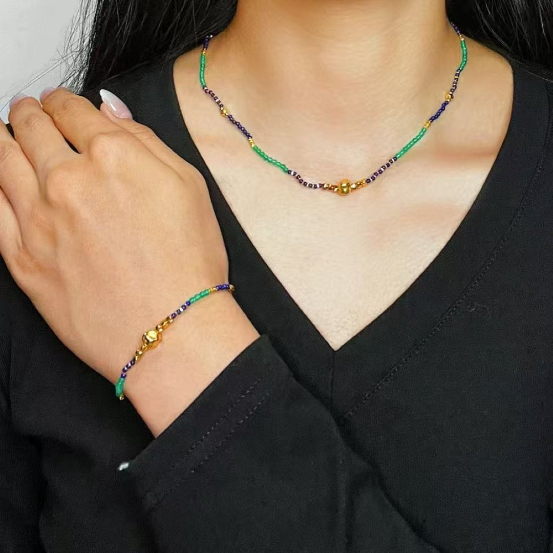 Bijoux Collier Lapis-Lazuli – Main Protectrice, Argent Plaqué Or