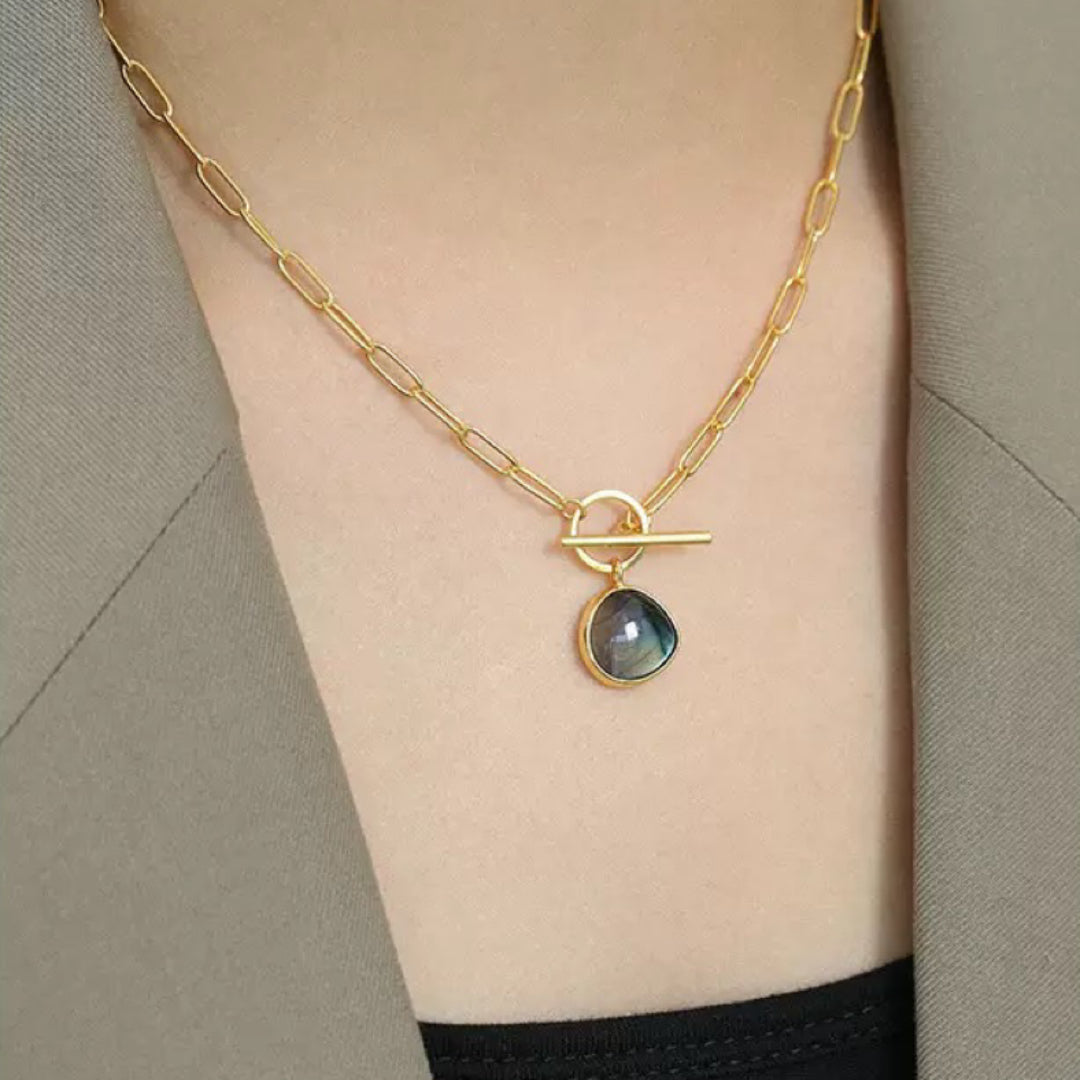 Collier Labradorite – Aura Mystique, Argent