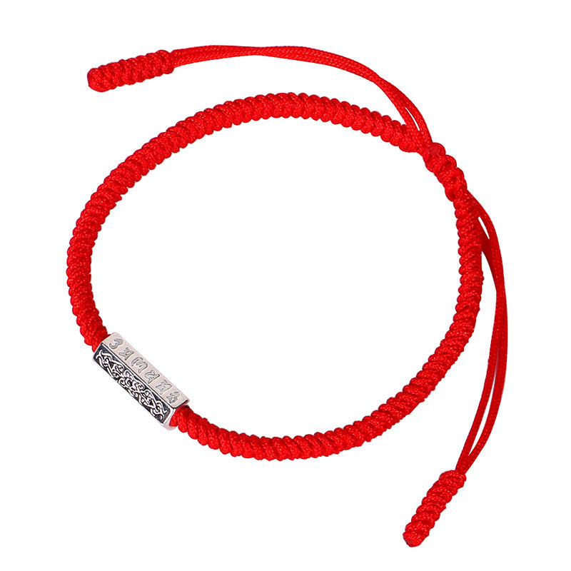 Bracelet Six Mantras Fil Rouge – Harmonie et Créativité
