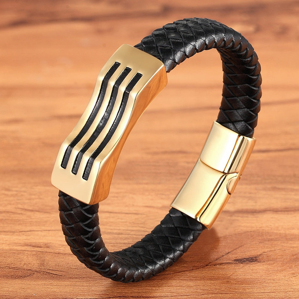 Bracelet Homme ‘Vague’ en cuir Moment ici