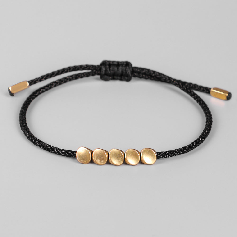 Bracelet Couple / Ami « Flot » en Fil Rouge