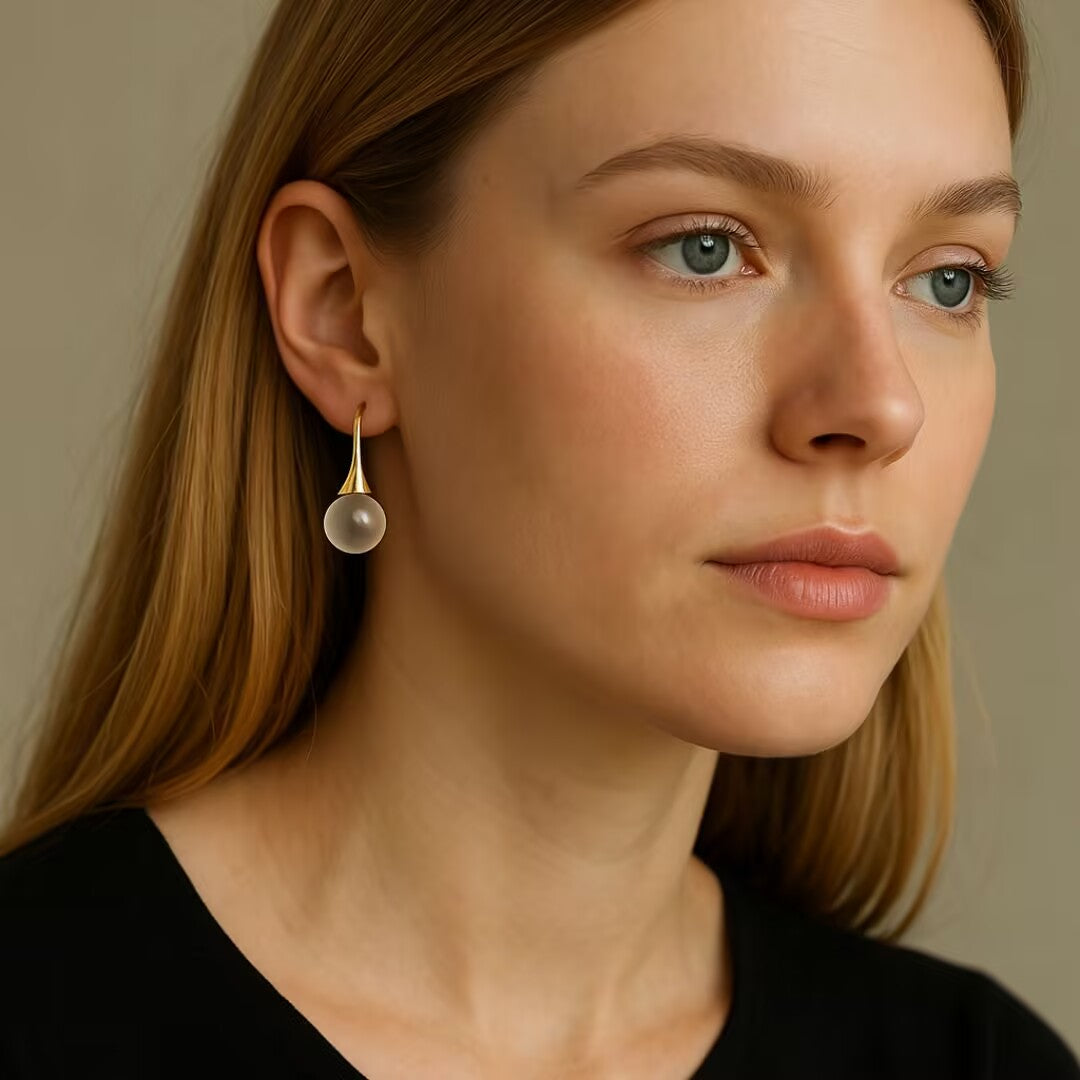 Boucles d'Oreilles Cristal de Roche – Lumière Pure, Argent