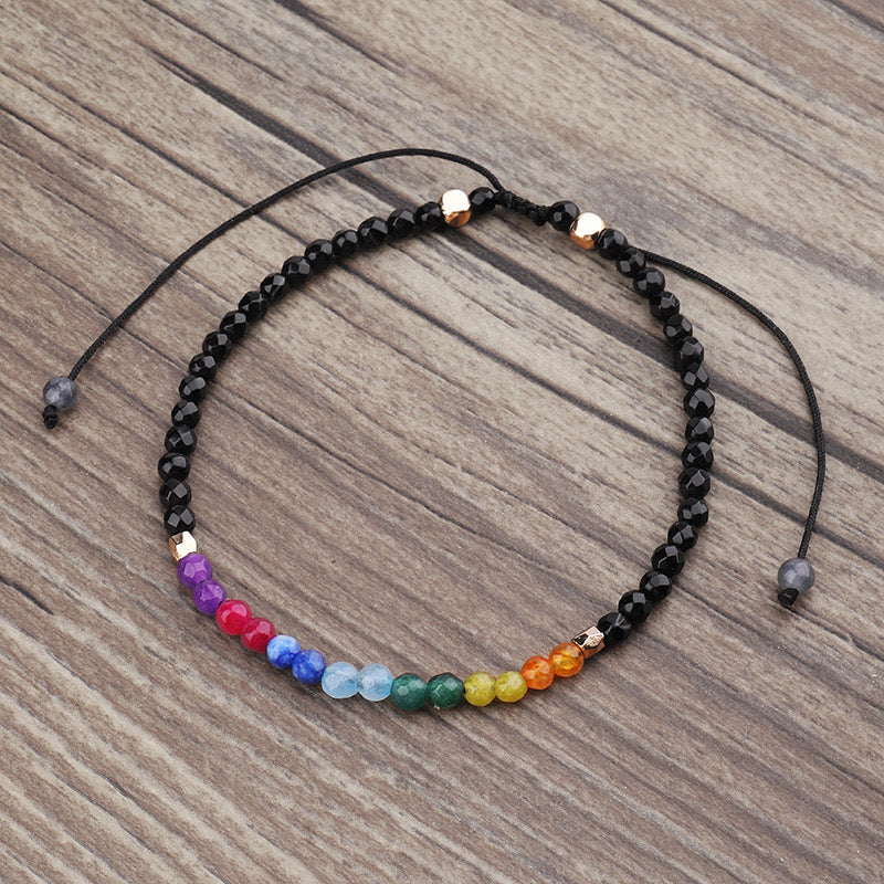 Bracelet 7 Chakras – Alignement, Pierres Naturelles