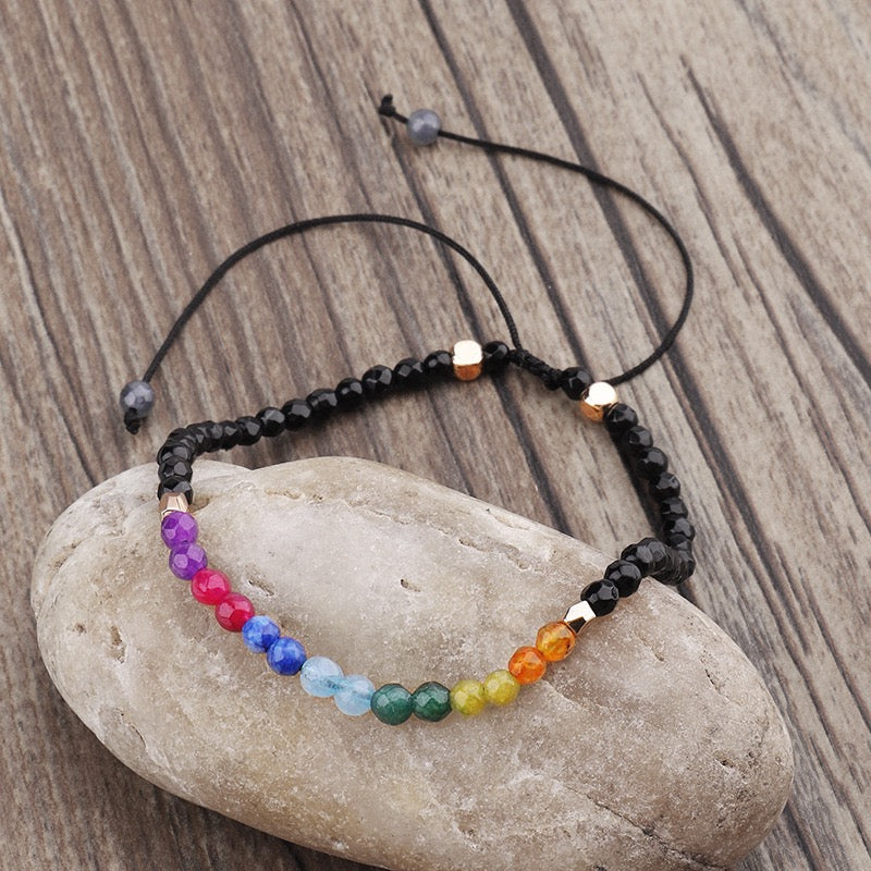Bracelet 7 Chakras – Alignement, Pierres Naturelles
