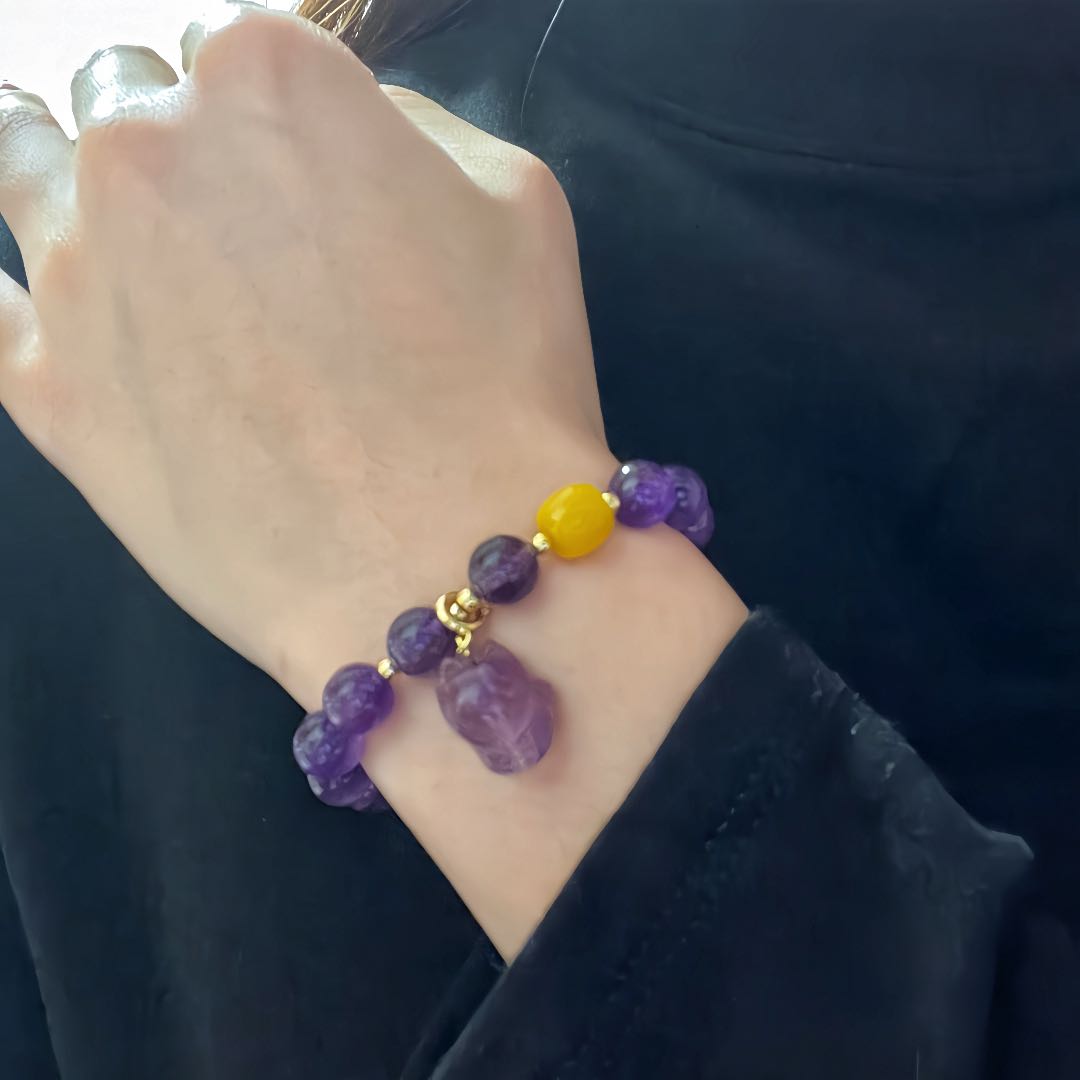 Bracelet Améthyste – Renardeau