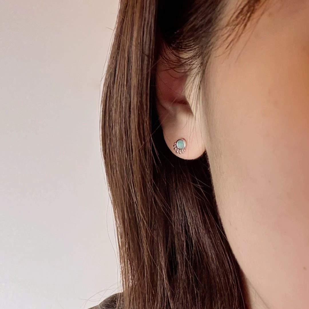 Boucles d'Oreilles Amazonite – Brise d'Océan, Argent