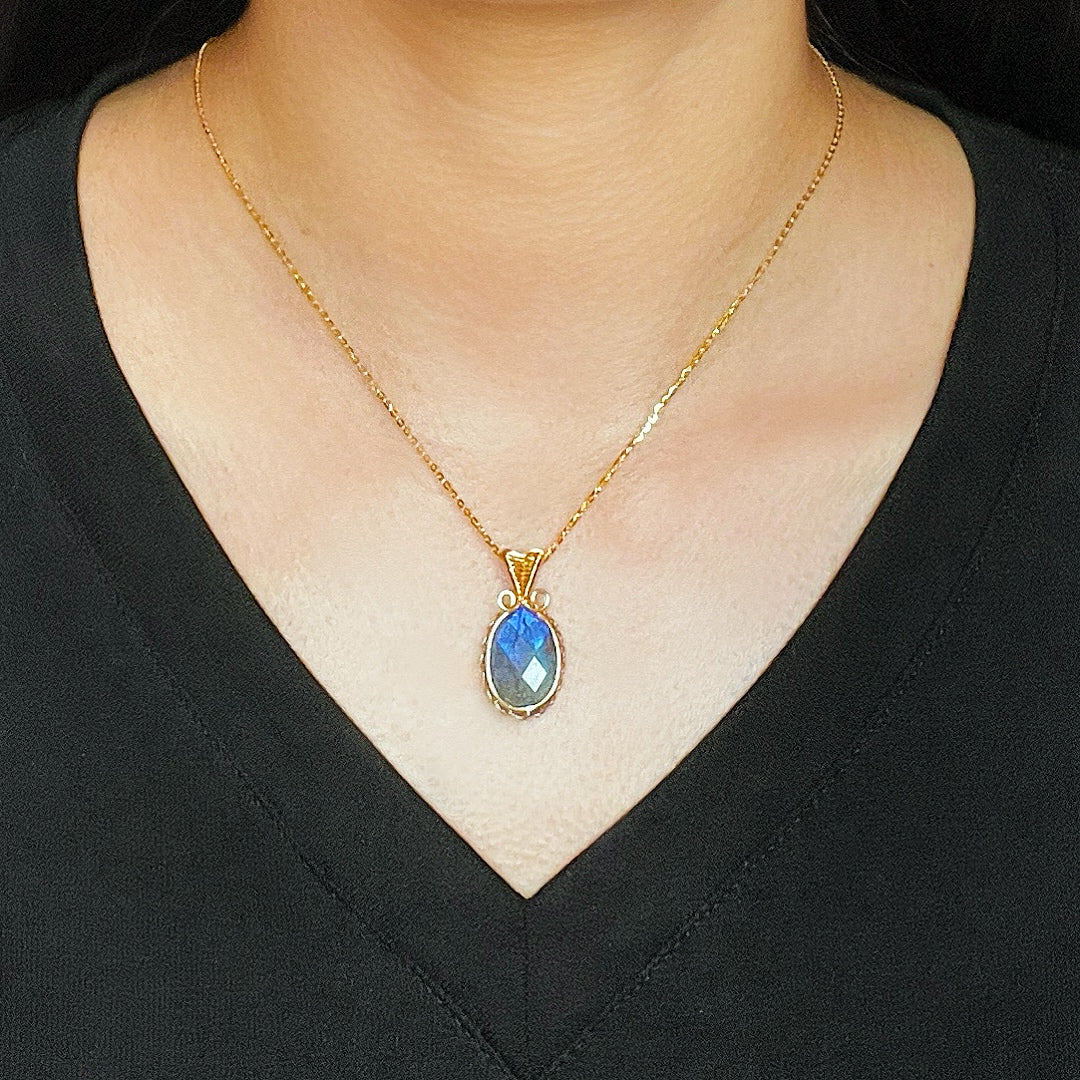 Collier Labradorite – Talisman Tissé