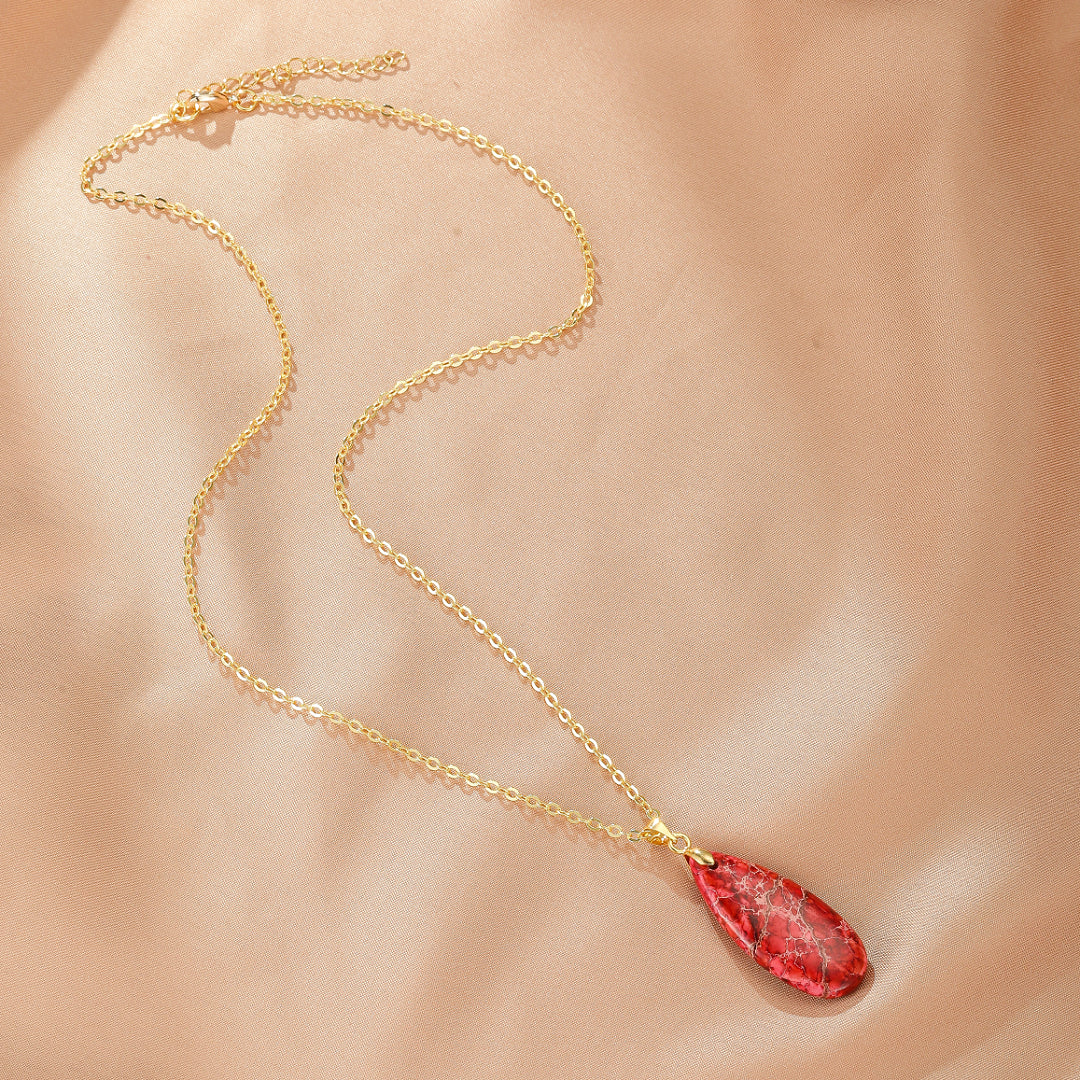 Collier Jaspe – Flamme Minérale