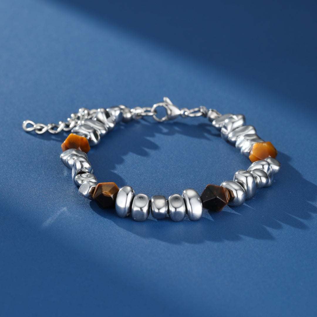 Men's Hematite and Tiger's Eye Bracelet – Solar Trail
