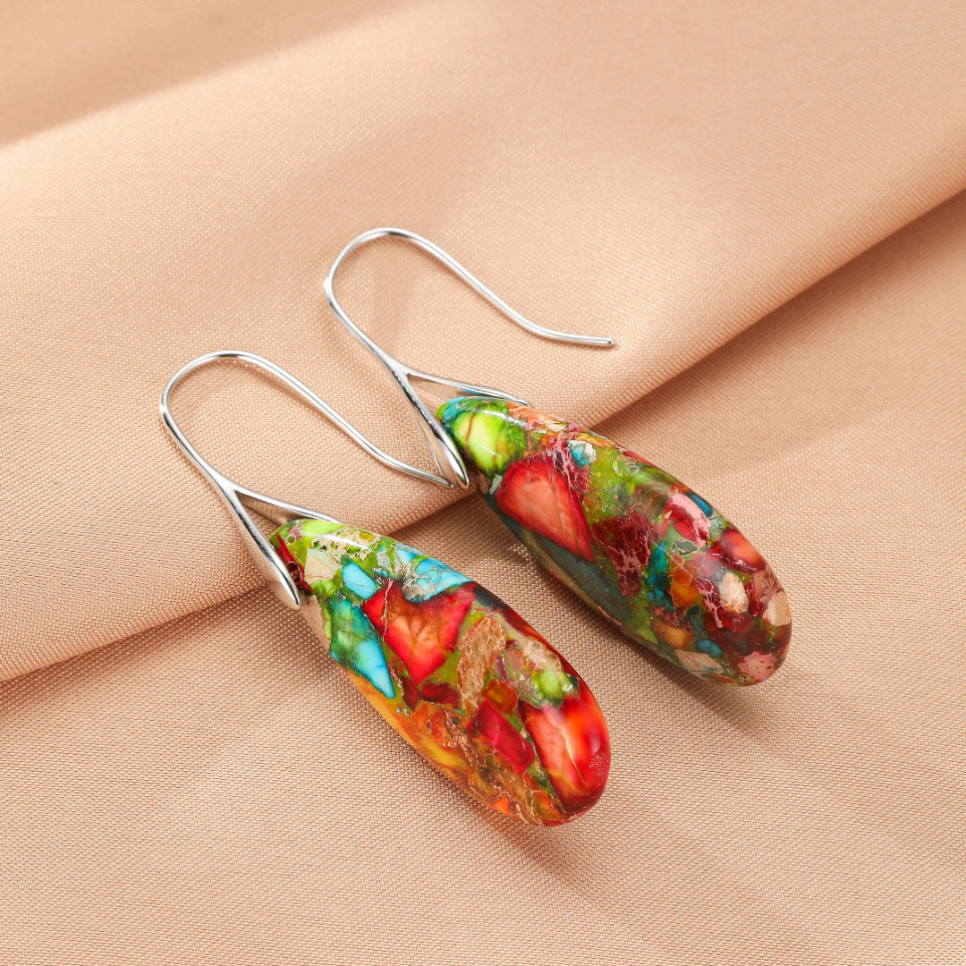 Boucles d’Oreilles Jaspe – Essence Sauvage
