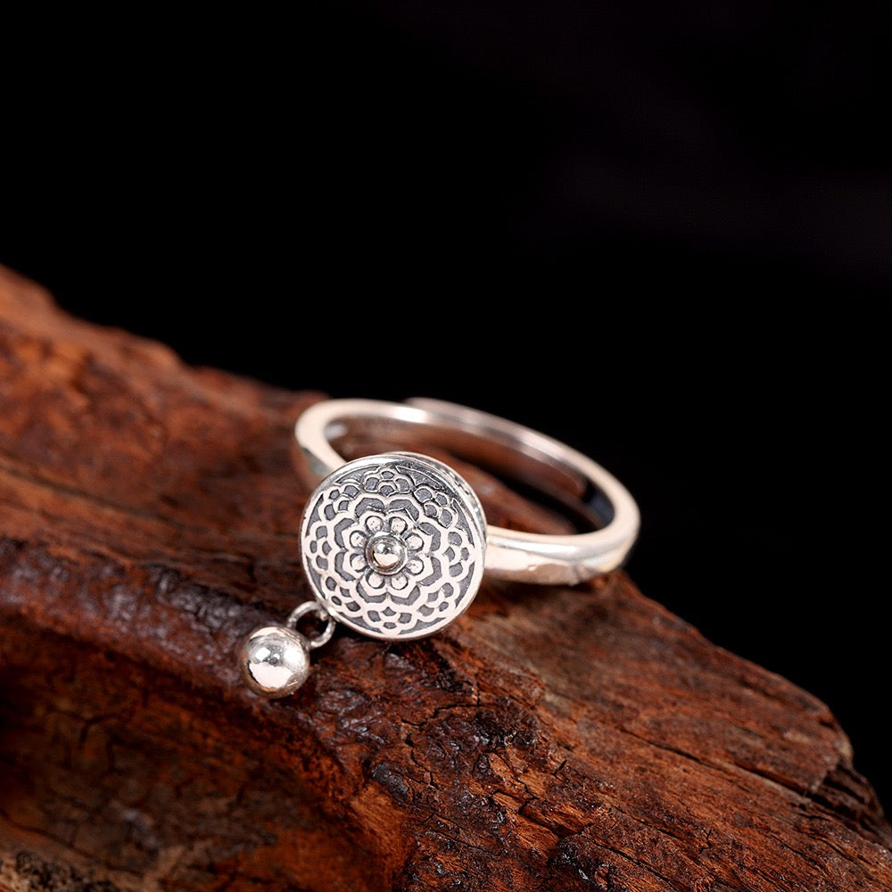 Bague Chakras Tournants – Sérénité Infinité, Argent