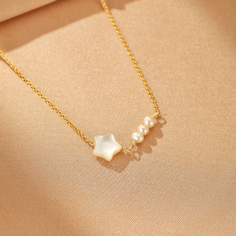 Collier Perle – Tendresse Infinie, Argent Plaqué Or