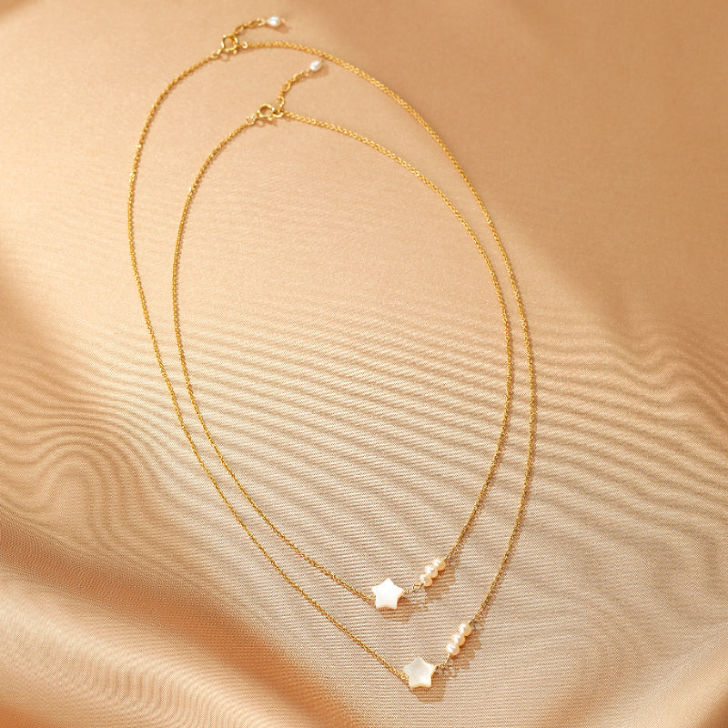 Collier Perle – Tendresse Infinie, Argent Plaqué Or
