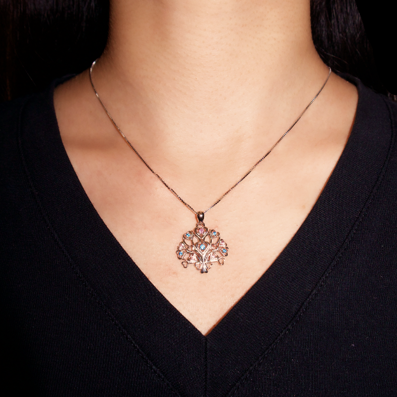 Collier Arbre de Vie – Arbre d'Amour, Argent 925