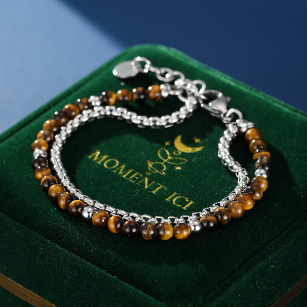 Men's Tiger Eye Bracelet – Double Strength