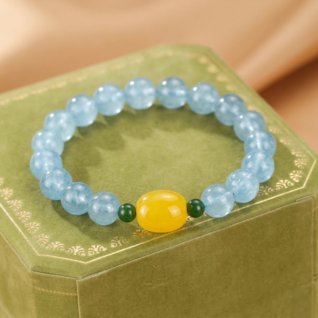 Bracelet Aigue Marine – Douce Vague