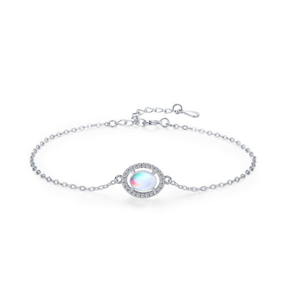 Moonstone Bracelet – Lunar Serenity, 925 Silver