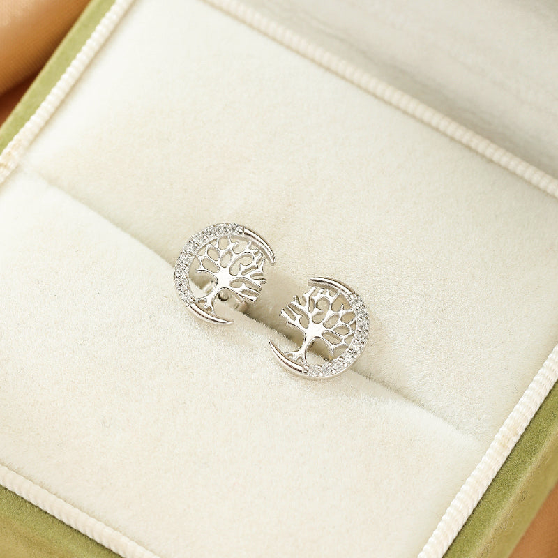 Boucles d'oreilles Arbre de Vie – Arbre Céleste, Argent S925