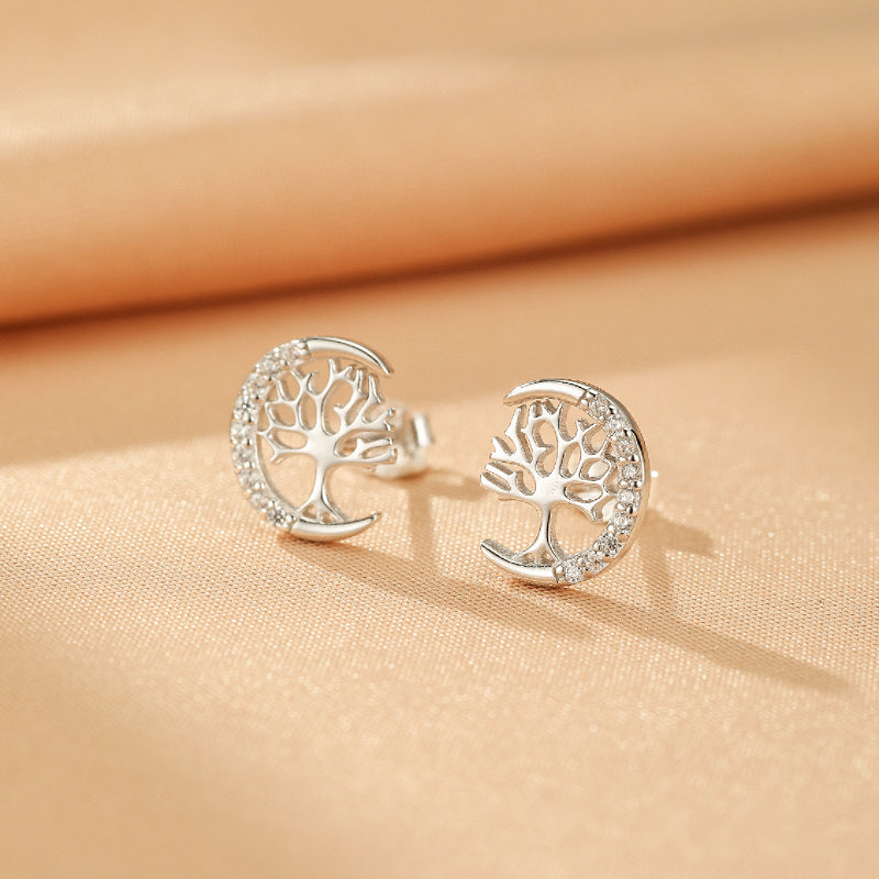 Boucles d'oreilles Arbre de Vie – Arbre Céleste, Argent S925