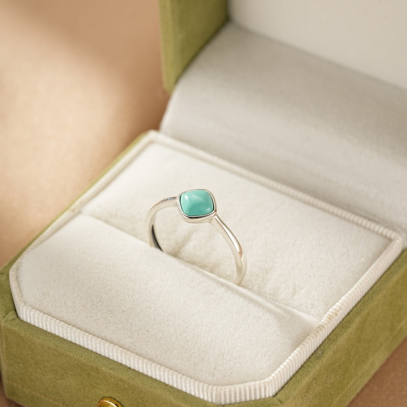 Turquoise Ring – Azure Guardian, Silver