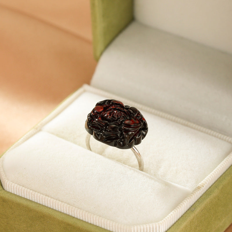 Bague Ambre – Lumière d’Automne, Argent Plaqué Or