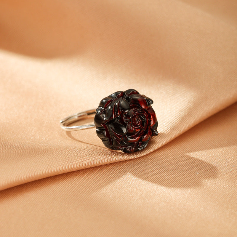 Bague Ambre – Lumière d’Automne, Argent Plaqué Or