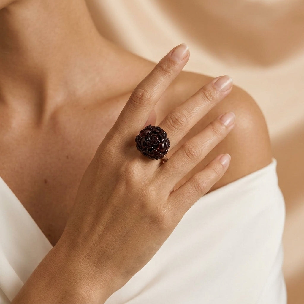 Bague Ambre – Lumière d’Automne, Argent