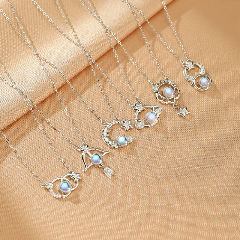 Collier Pierre de Lune – Rêve Sidéral, Argent