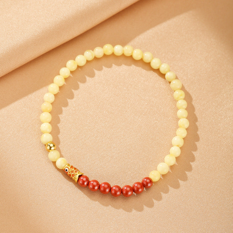 Bracelet Ambre et Cinabre – Carpe Joyeuse