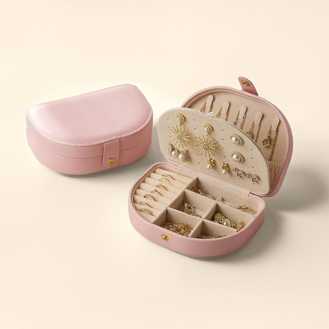 Boîte à Bijoux en Cuir – Coffret Élégance Nomade, Intérieur Velouté