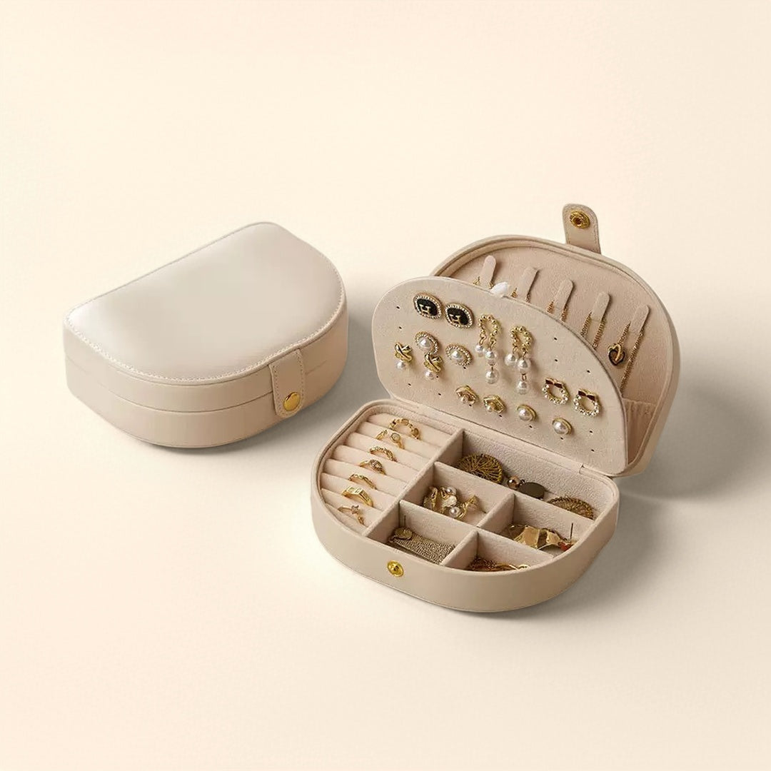 Boîte à Bijoux en Cuir – Coffret Élégance Nomade, Intérieur Velouté