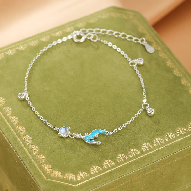 Moonstone Bracelet – Lunar Mermaid, Silver