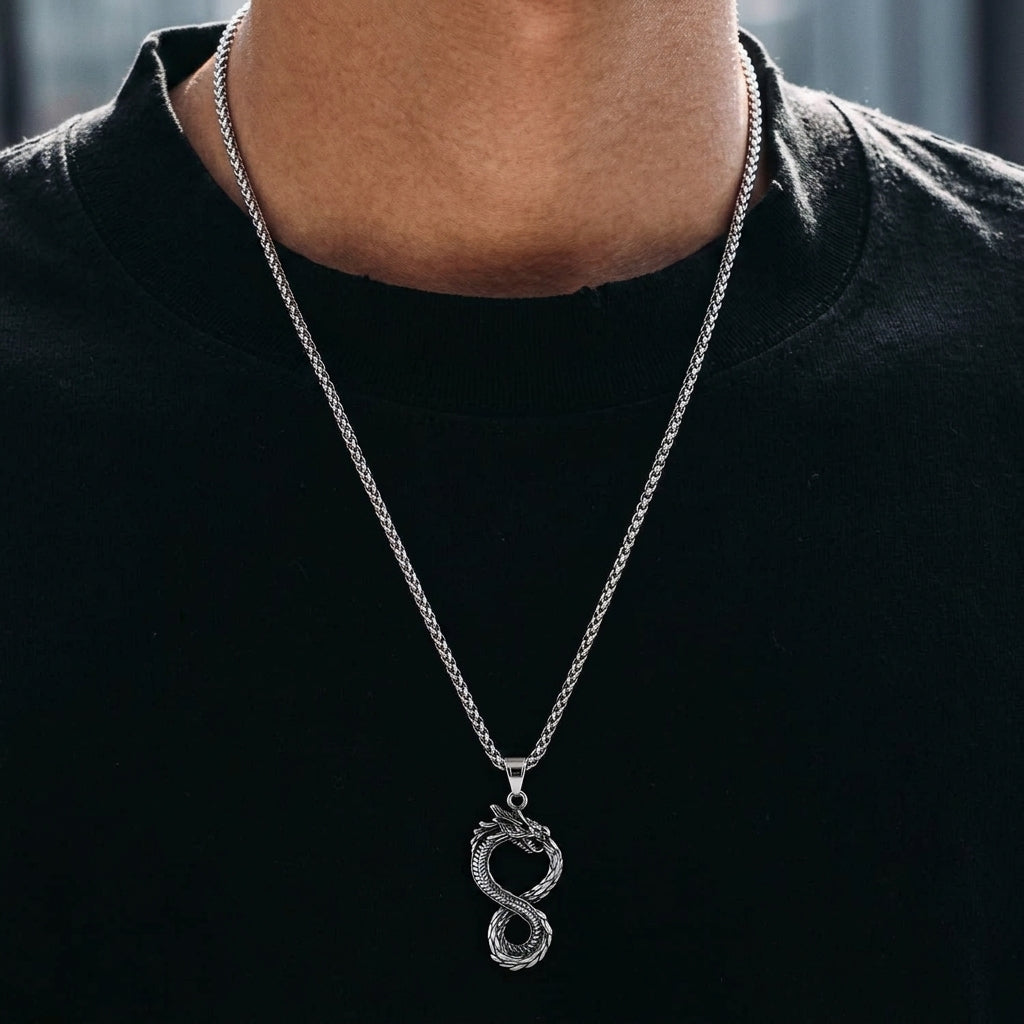 Collier Infini – Dragon Éternel