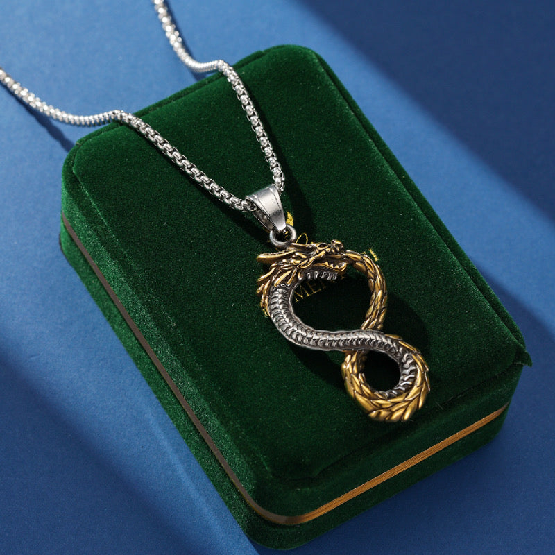 Collier Infini – Dragon Éternel