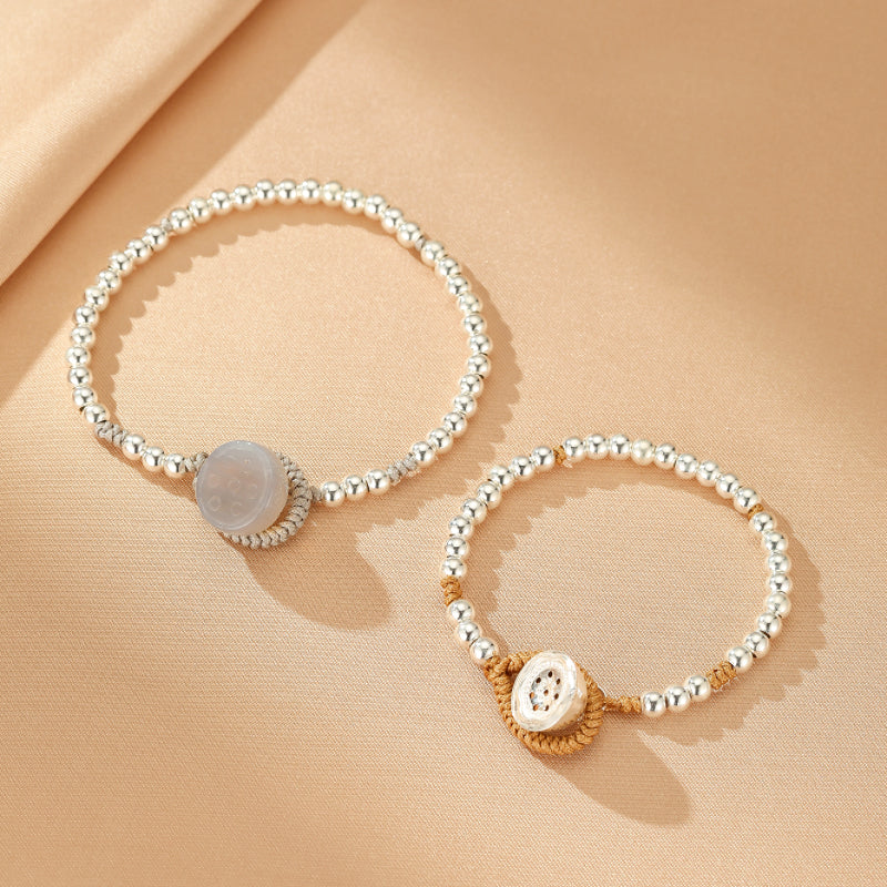Bracelet Enfant – Graine de Lotus, Argent