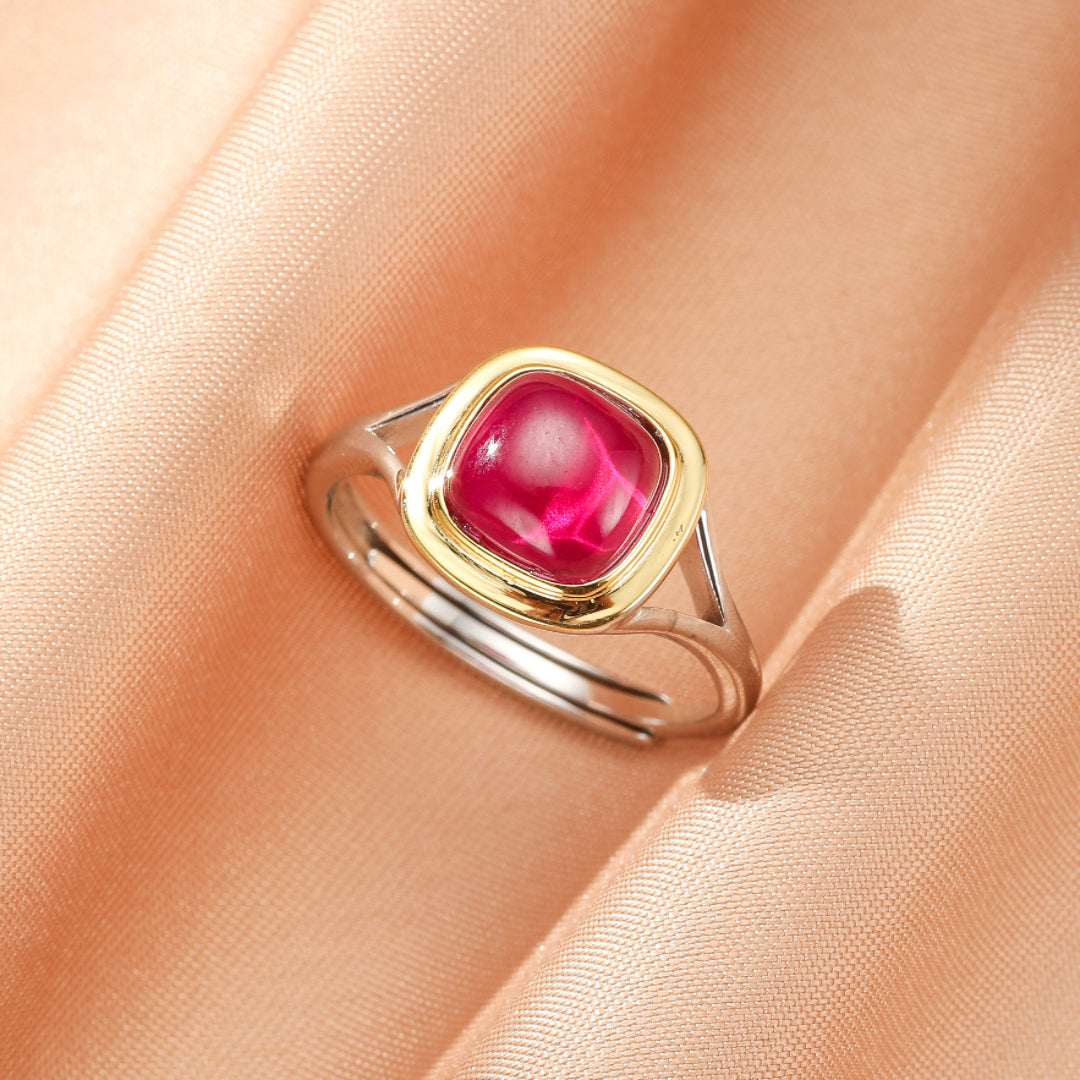 Bague Cornaline – Éclat Contemporain, Argent