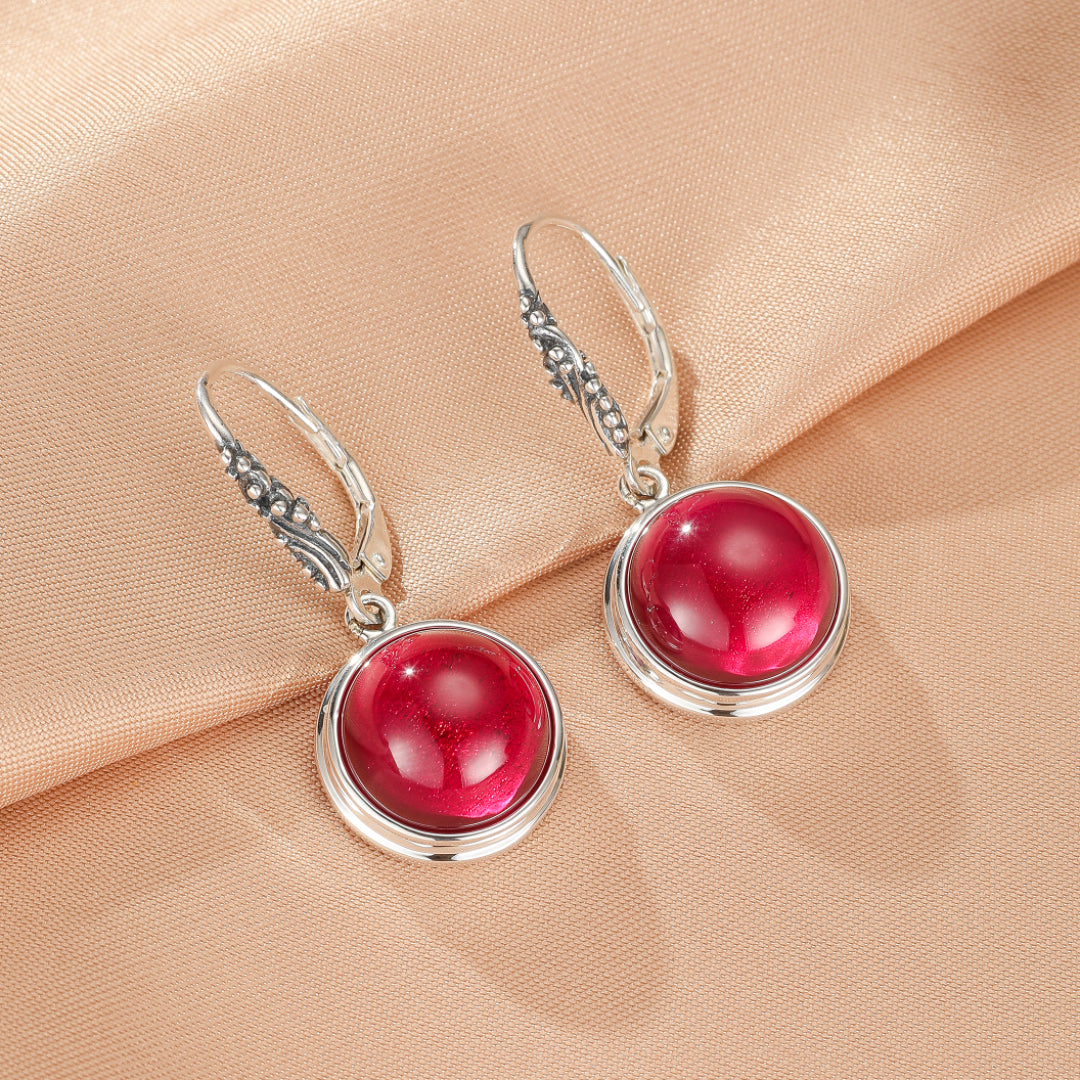 Boucles d’Oreilles Cornaline – Lueur d’Énergie, Argent