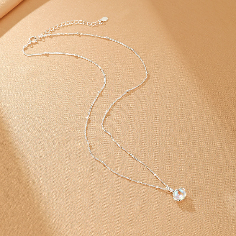 Moonstone Necklace – Night Glow, S925 Silver