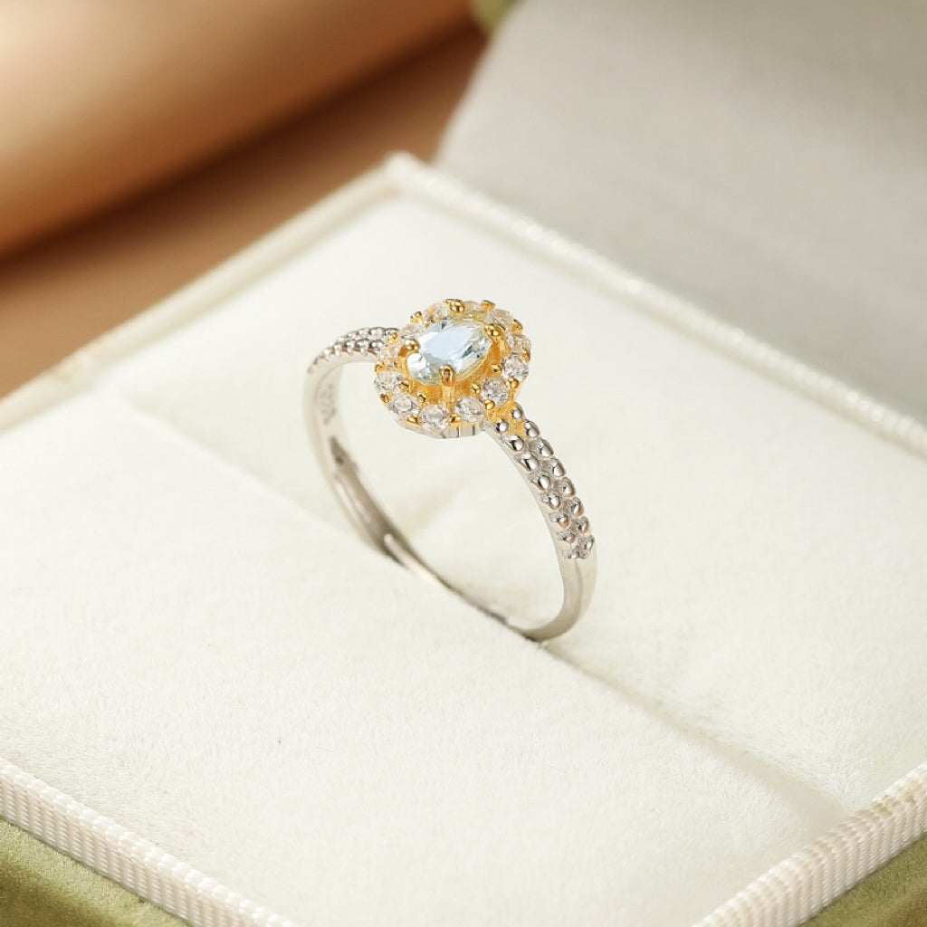 Bague Aigue-marine – Sérénité Céleste, Argent 925