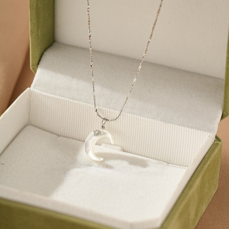 Collier Lune Nacre – Cycle Sacré Argent