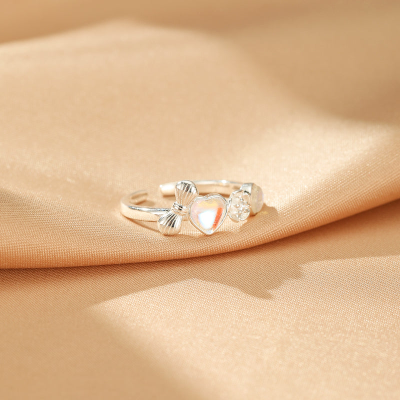 Bague Pierre de Lune – Fleur de Lune, Argent
