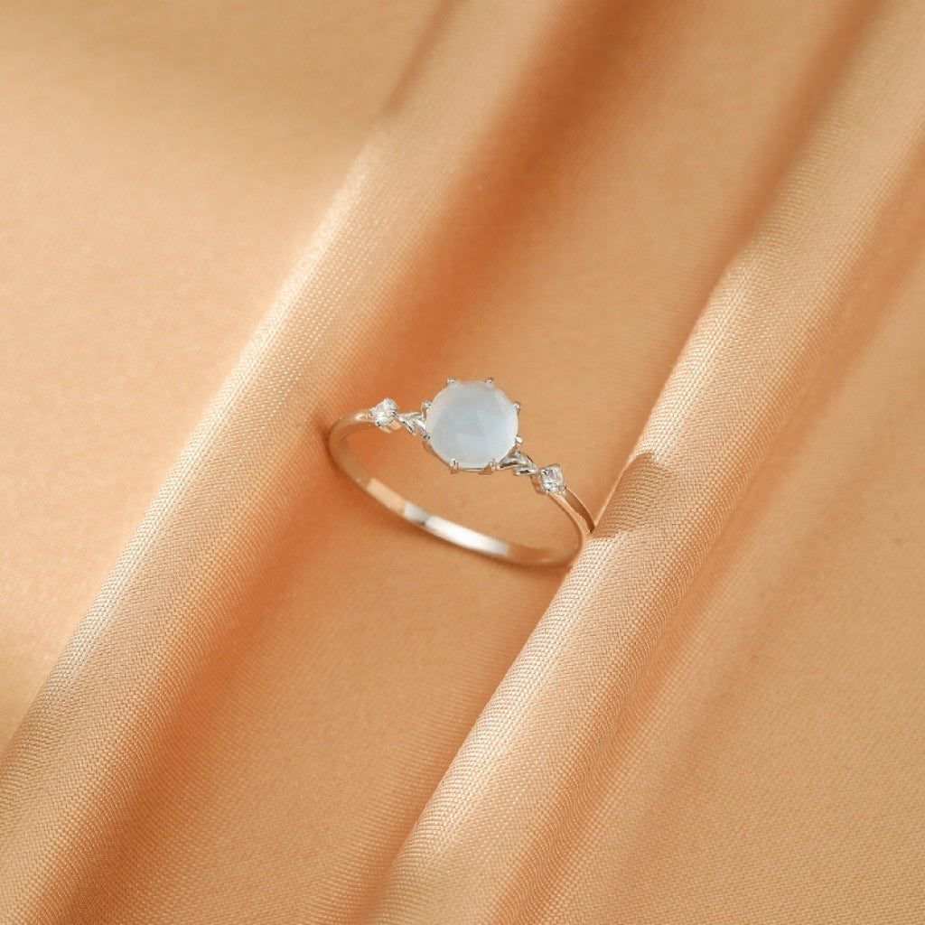 Bague Aigue marine – Tranquillité Marine, Argent 925
